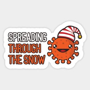 Spreading Jingle Virus Christmas Covid19 Sticker